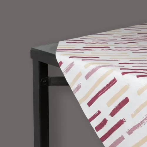 Tovaglia TNT Monet 100x100 cm – Tovaglia Tavola Monouso Bordeaux e Beige