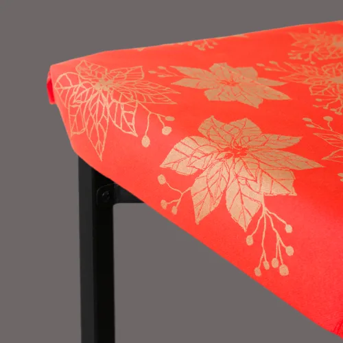 Tovaglia Airlaid in Carta a Secco Monouso Compostabile – Fiore Oro Natale