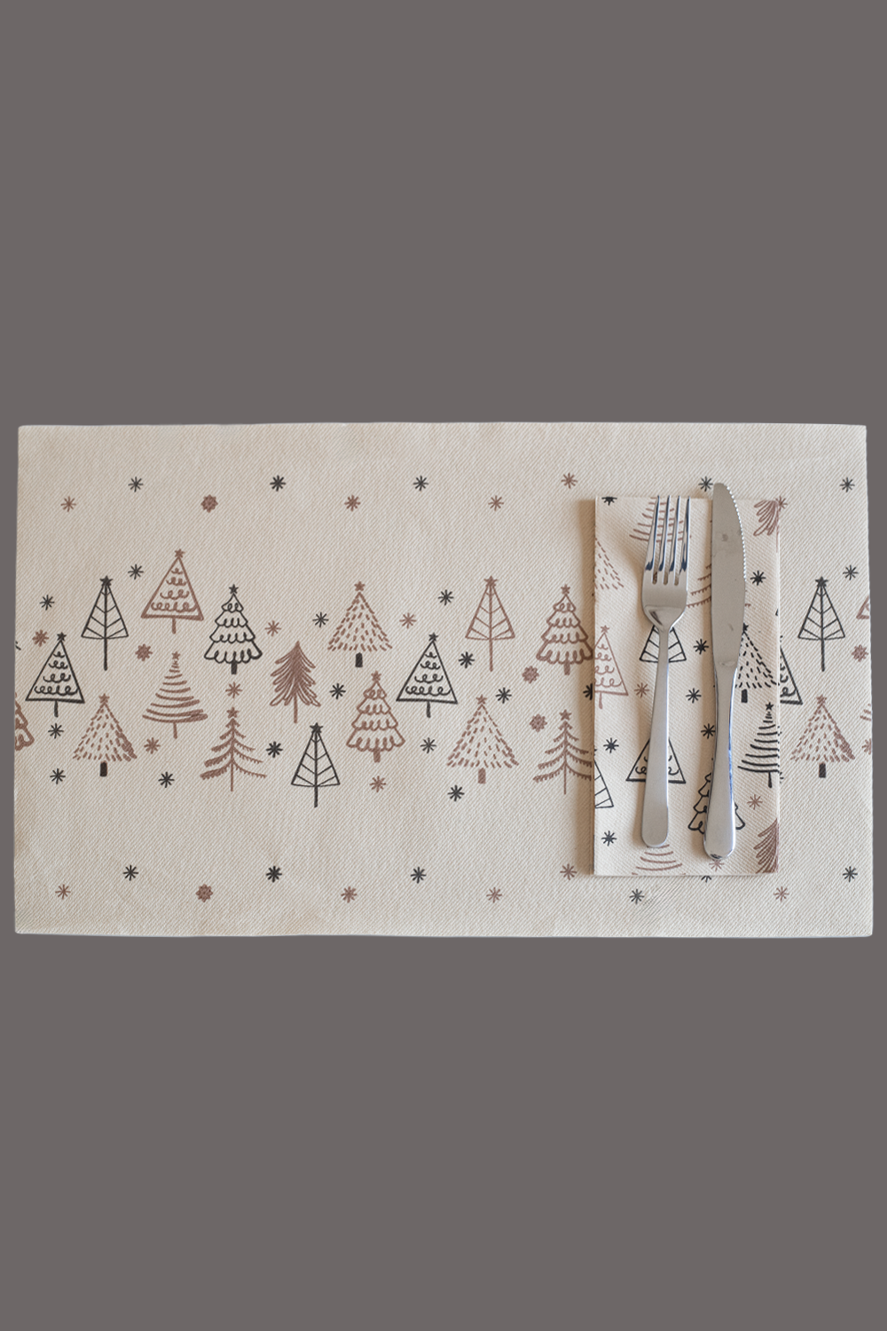 Tovaglietta Airlaid in Carta a Secco Monouso Compostabile – Natural Abete