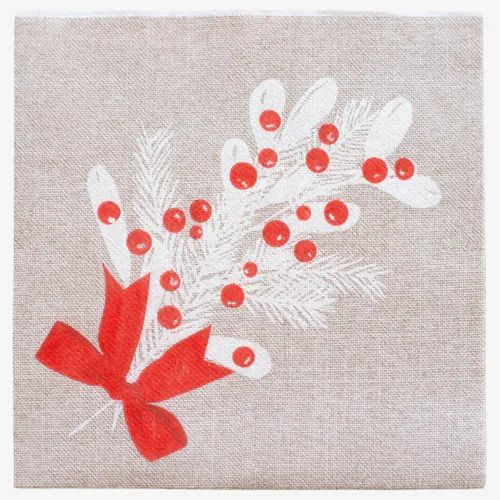 Tovagliolo Airlaid in Carta a Secco Monouso Compostabile – Ramo Natale