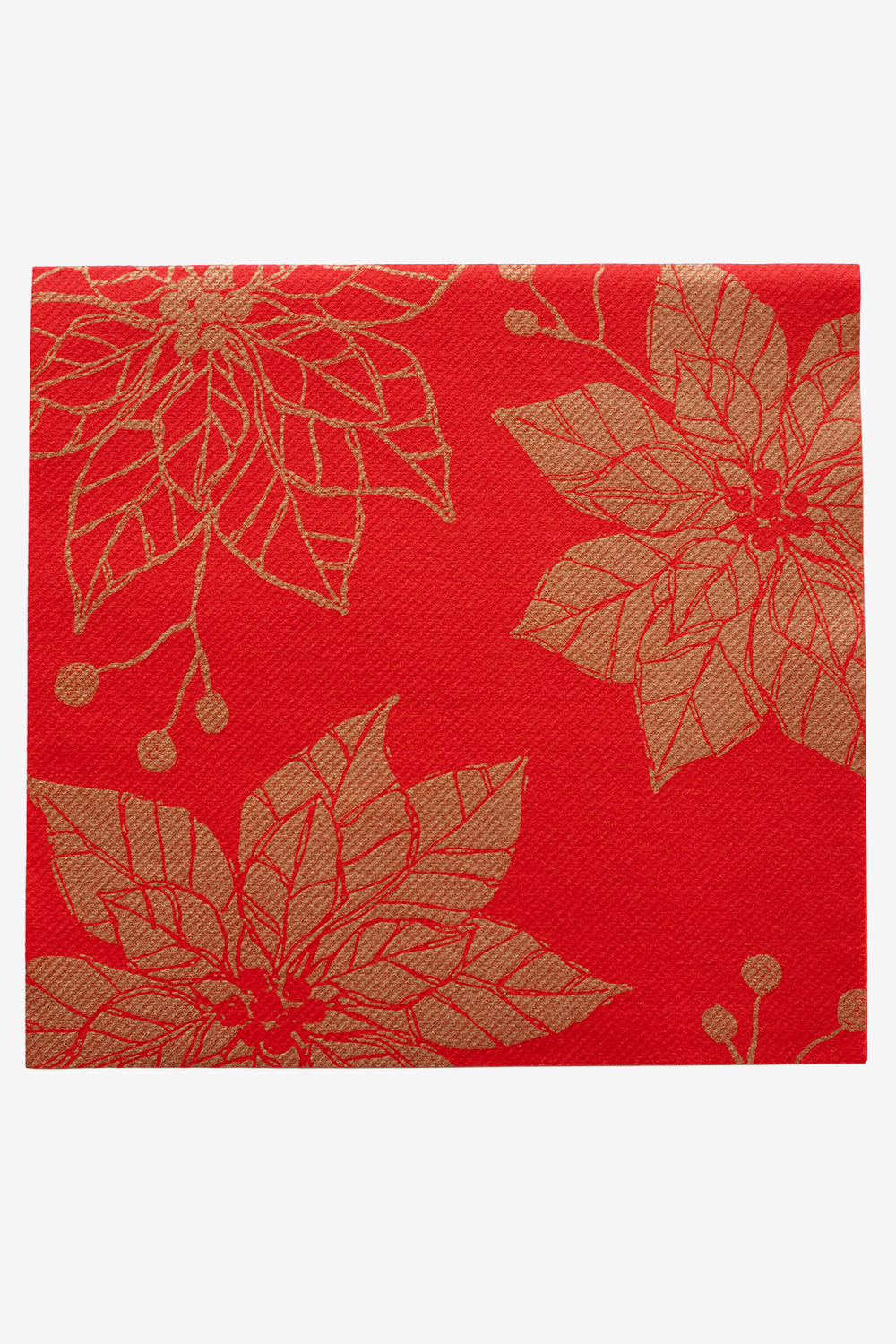 Tovagliolo Airlaid in Carta a Secco Monouso Compostabile – Fiore Oro Natale