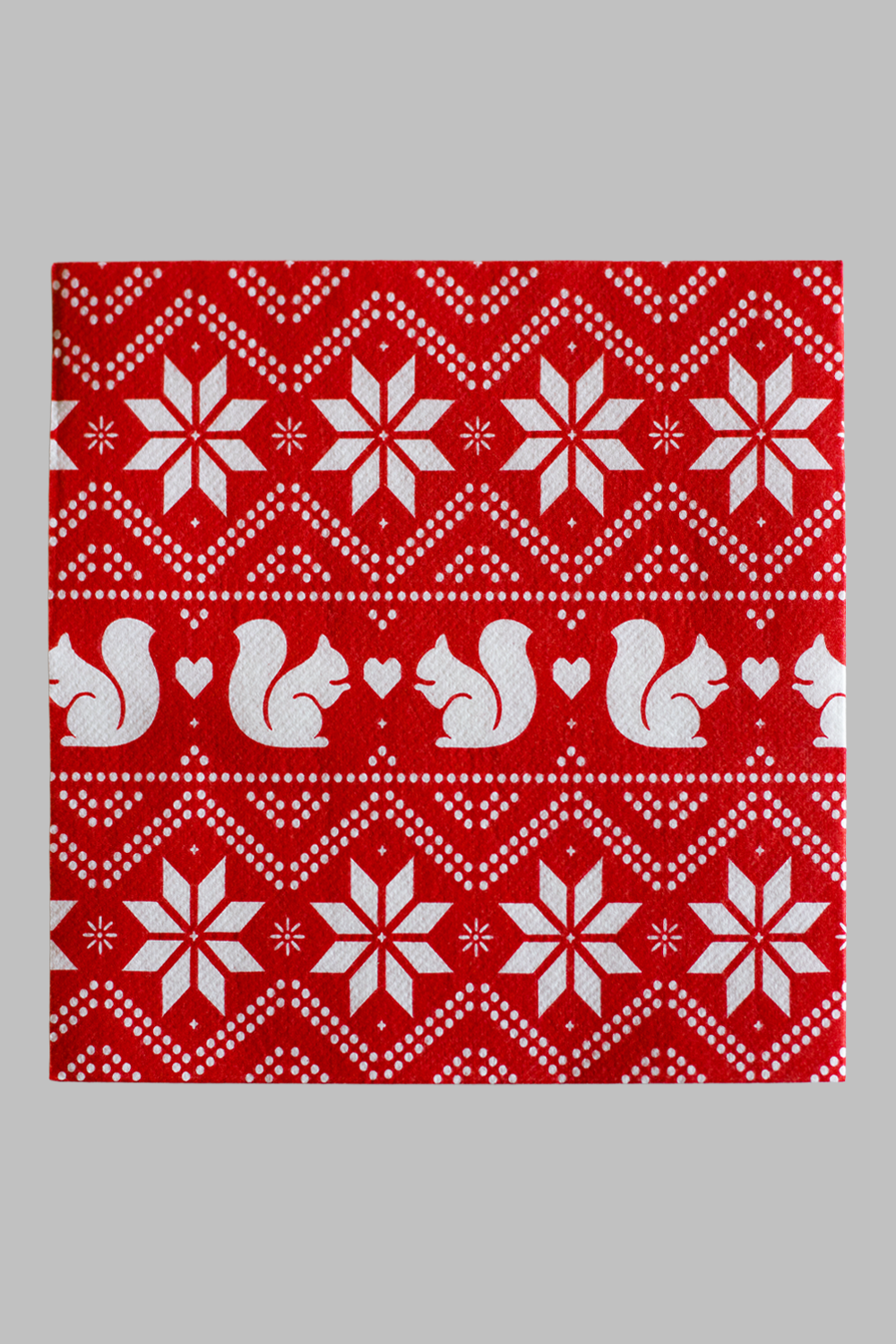 Tovagliolo Airlaid in Carta a Secco Monouso Compostabile – Scoiattolo Natale