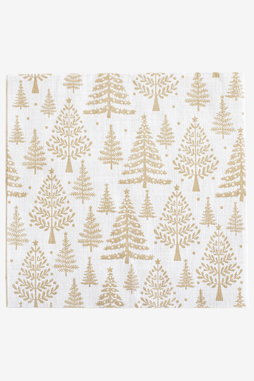 Tovagliolo Airlaid in Carta a Secco Monouso Compostabile – Decoro Oro Abeti