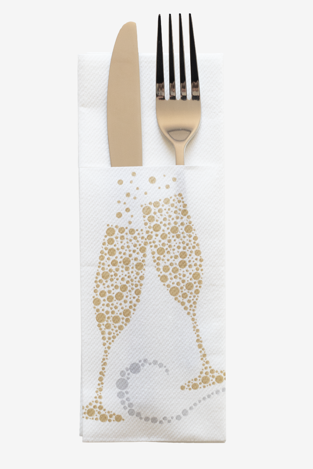 Tovagliolo Tasca Airlaid in Carta a Secco Monouso Compostabile – Bollicine